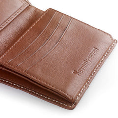 Bi Fold Wallet - Tan Leather