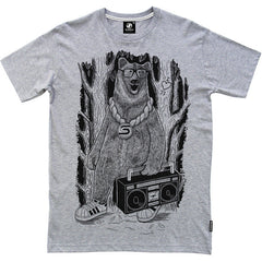 Seventyseven Boom Box Bear t-shirt - Grey Heather