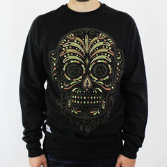 Camo Candy Skull Crew Sweat - Black