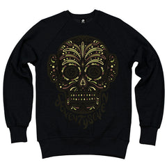 Seventyseven Camo Candy Skull Crew Sweat - Black