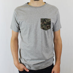 Camo Pocket t-shirt - Grey Heather