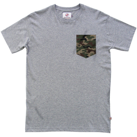 Camo Pocket t-shirt - Grey Heather