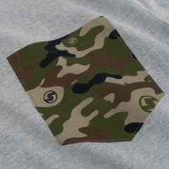 Camo Pocket t-shirt - Grey Heather