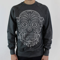 Candy Skull Crew Sweat - Charcoal Heather