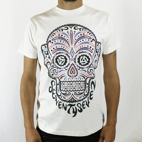 Candy Skull t-shirt - Vintage White