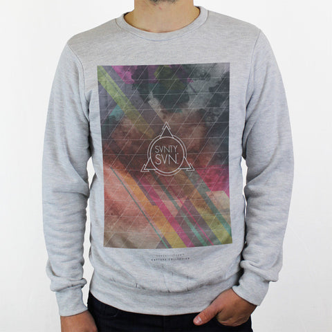 Geo Cosmic Crew Sweat - Grey Heather