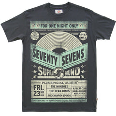 Seventyseven Gig Poster t-shirt - Vintage Black