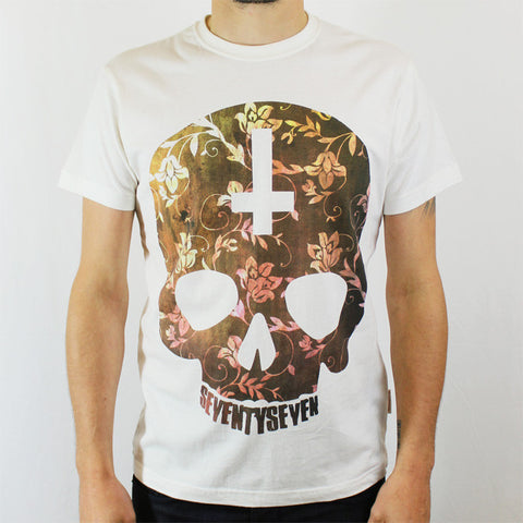 Paisley Skull t-shirt - Vintage White