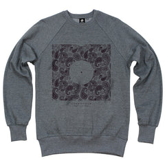 Seventyseven Paisley Sleeve Crew Sweat - Grey Heather