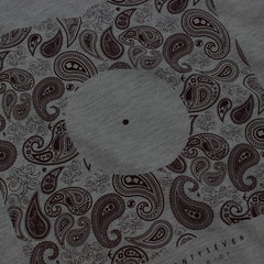Paisley Sleeve Crew Sweat - Grey Heather