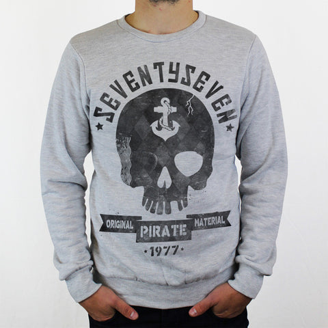 Pirate Radio Crew Sweat - Grey Heather