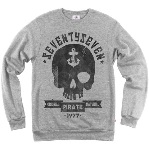 Pirate Radio Crew Sweat - Grey Heather