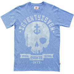 Seventyseven Pirate Radio t-shirt - Light Blue Heather