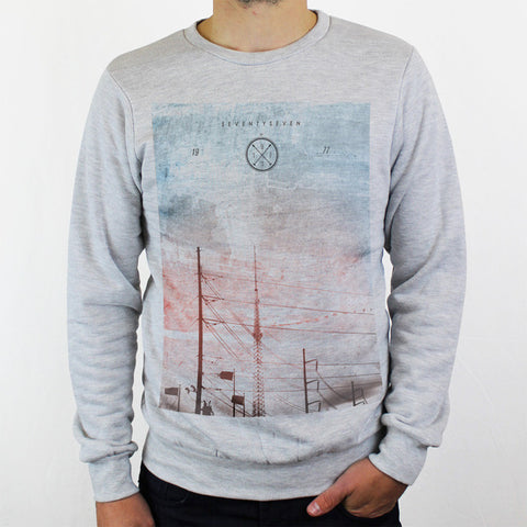 Powerlines Crew Sweat - Grey Heather