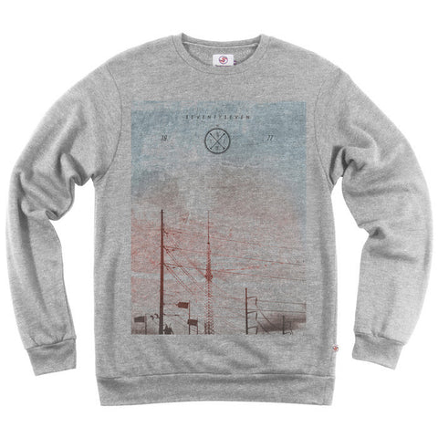 Powerlines Crew Sweat - Grey Heather