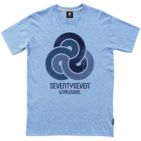 Retro Swirls t-shirt - Light Blue Heather