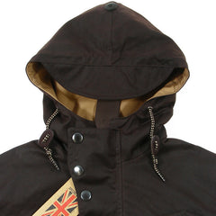 Roll Hood Parka Jacket - Brown/Wax
