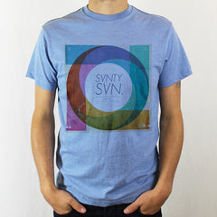 Swirly Sleeve t-shirt - Light Blue Heather