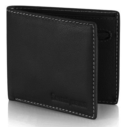 Zipper Wallet - Black Leather