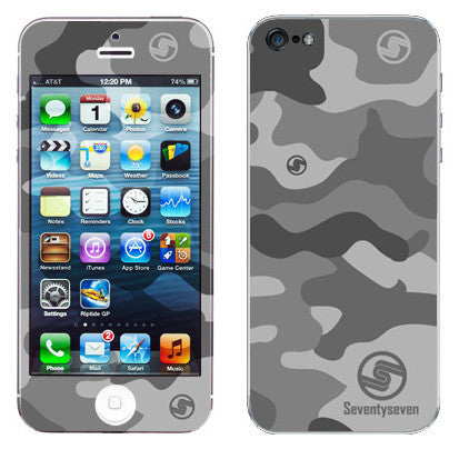 iPhone Skin (5/5S or 4/4S) - Arctic Grey Camo